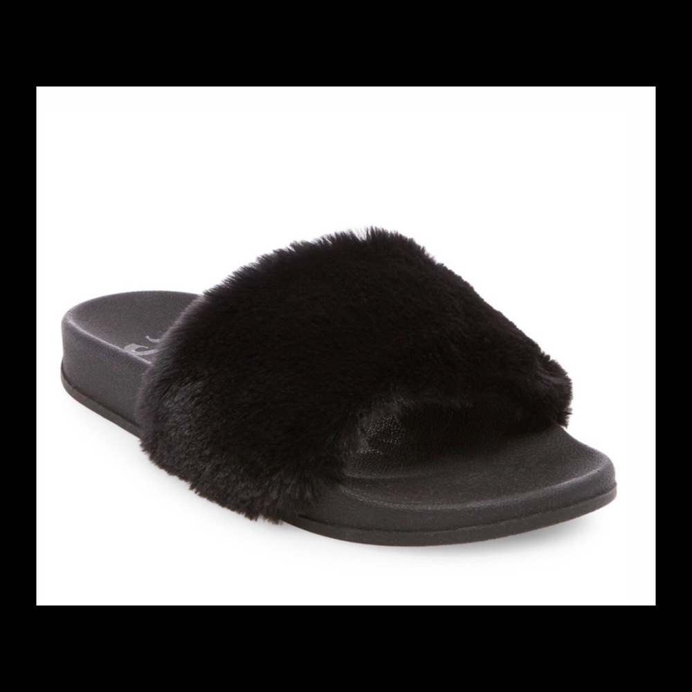 NWT Fuzzy Slides by Mad Love